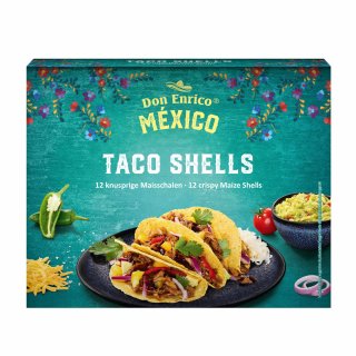 Don Enrico Taco Shells 12 knusprige Maisschalen (135g Packung)