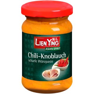 Lien Ying Chili-Knoblauch scharfe Würzpaste (100g Glas)