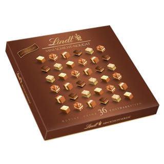 Lindt Mini Pralinés Nougat 36 Kostbarkeiten (1x165g Box)