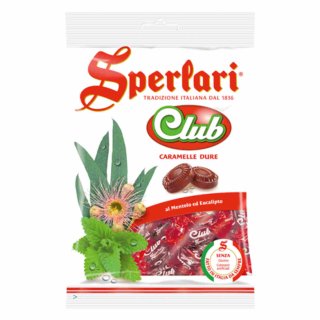 Sperlari Club Caramelle Dure (200g Beutel Menthol Eukalyptus Bonbons)