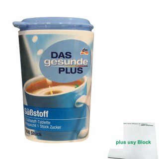 DAS gesunde PLUS Süßstoff Tabletten (650St) + usy Block