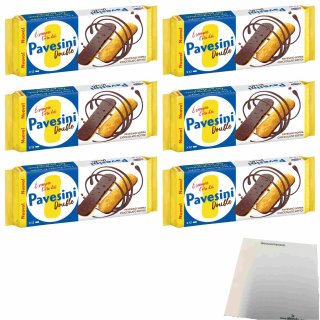 Pavesi Pavesini Double 6er Pack (6x60g Packung Biskuits) + usy Block