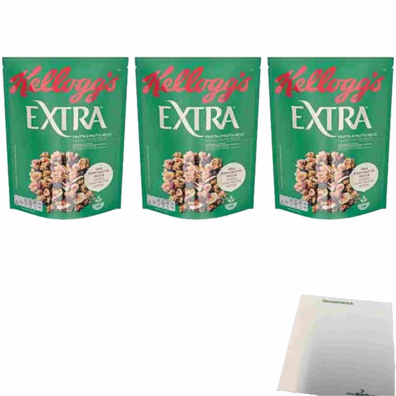 Kelloggs Extra Frutta e Secca Müsli 3er Pack (3x375g)