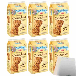 Mulino Bianco Nastrine Cioccolato 6er Pack (6x240g Packung Kekse) + usy Block