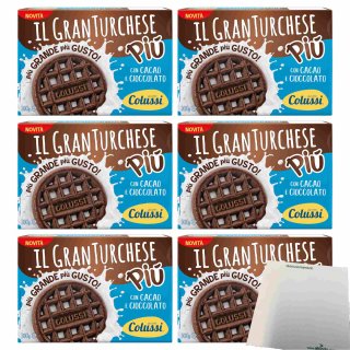 Colussi Il Granturchese Piu Cacao 6er Pack (6x300g Packung) + usy Block