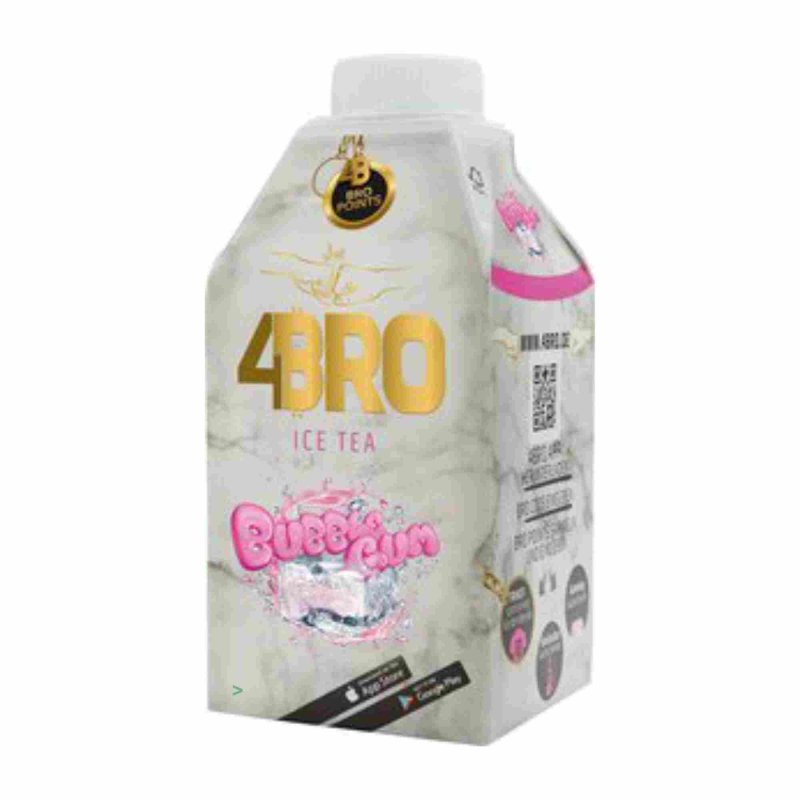 4Bro Ice Tea Bubblegum (500ml Pack Eistee mit KaugummiGeschmack)