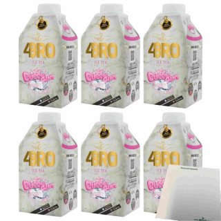 4Bro Ice Tea Bubblegum 6er Pack (6x500ml Pack Eistee mit Kaugummi-Geschmack) + usy Block