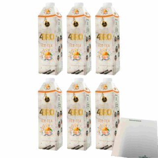 4Bro Ice Tea Peach 6er Pack (6x1000ml Pack Eistee) + usy Block