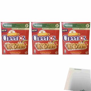 Cheerios Miele Barrette 3er Pack (3x132g Packung Müsliriegel mit Honig) + usy Block