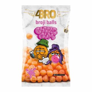 4Bro Broji Balls Bubblegum (75g Beutel Maissnack mit Kaugummi-Geschmack)