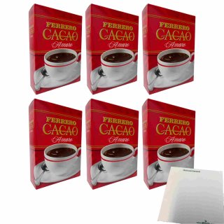 Ferrero Cacao Amaro 6er Pack (6x75g Packung Kakaopulver) + usy Block