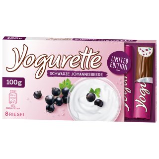 Yogurette Schwarze Johannisbeere Limited Edition 8 Riegel (100g Packung)