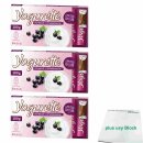 Yogurette Schwarze Johannisbeere Limited Edition 3er Pack (3x100g Packung) + usy Block