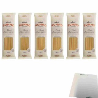 Rummo Lenta Lavorazione No.13 Linguine 6er Pack (6x500g Packung Linguini) + usy Block