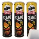 Pringles Flame Spicy Spicy BBQ Flavour 3er Pack (3x160g Dose) + usy Block