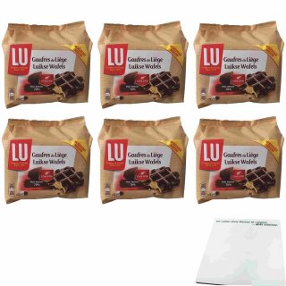 LU Gaufres de Liege Cote DOr Noir Intense 70% 6er Pack (6x260g Packung) + usy Block