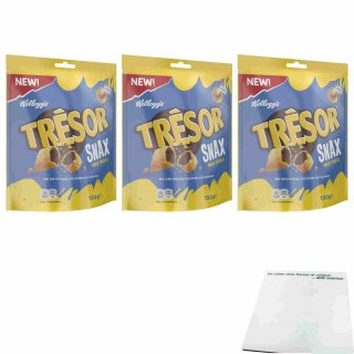 Kelloggs Tresor Snax Milk Choco 3er Pack (3x120g Beutel) + usy Block