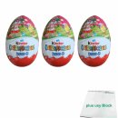 Ferrero Kinder Überraschung Riesen-Ei in rosa 3er Pack (3x 220g Essbarer Anteil) + usy Block