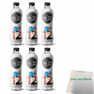 Sodapop Classic Sirup Cola Zero für Wassersprudler 6er Pack (6x 500ml Flasche) + usy Block