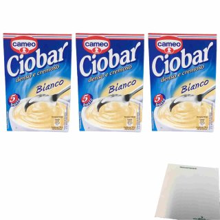 Cameo Ciobar Denso e Cremoso Bianco 3er Pack (3x105g Packung) + usy Block