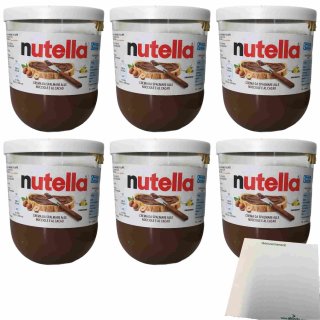 Ferrero nutella aus Italien 6er Pack (6x200g Glas) + usy Block