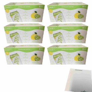 Jelly Belly Sparkling Water Lemon Lime USA 6er Pack (48x355ml Dose) + usy Block