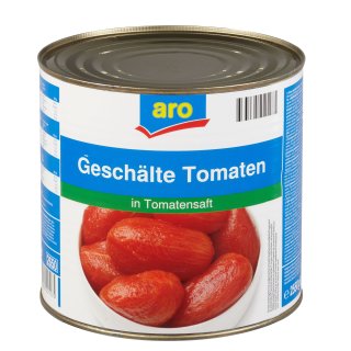 aro Geschälte Tomaten - 6 x 2,65 kg Dosen