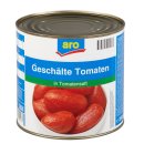 aro Geschälte Tomaten - 6 x 2,65 kg Dosen