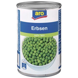 aro Erbsen sehr fein - 400 g Dose
