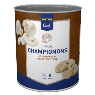 METRO Chef Champignons 1. Wahl geschnitten - 3,10 kg Dose