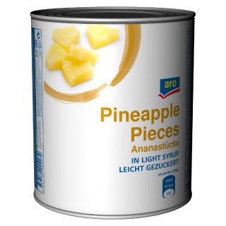 aro Ananas Stücke - 3 x 3,00 kg Dosen