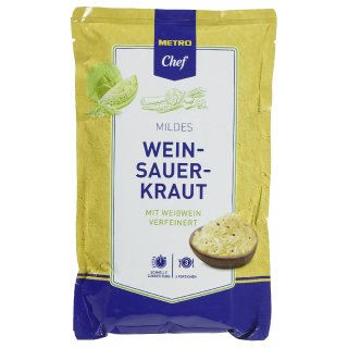 METRO Chef Mildes Weinsauerkraut - 520 g Beutel