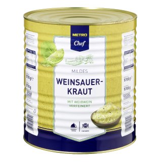 METRO Chef Mildes Weinsauerkraut - 9,70 kg Dose