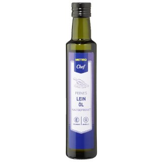 METRO Chef Leinöl kaltgepresst - 250 g Flasche