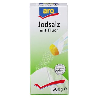 aro Jodsalz mit Fluor - 500 g Packung