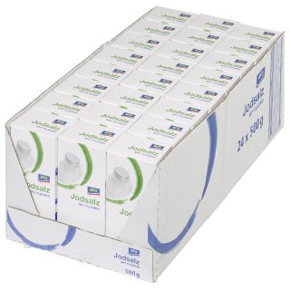 aro Jodsalz mit Fluor - 24 x 500 g Packungen
