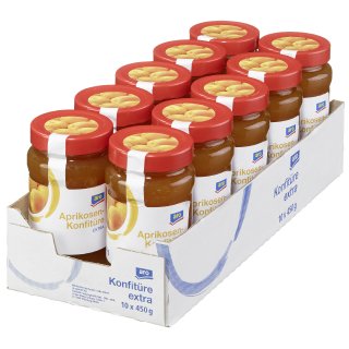 aro Konfitüre Aprikose - 10 x 450 g Gläser