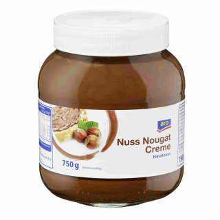 aro Nuss Nougat Creme Haselnuss (750g Glas)