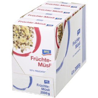 aro Früchte Müsli - 4 x 2 kg Faltschachteln