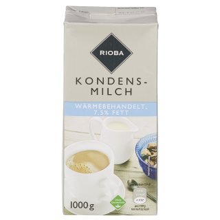 Rioba Kondensmilch 7,5 % Fett - 1 kg Packung