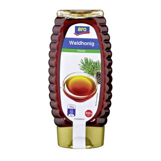 aro Waldhonig  flüssig - 8 x 500 g Flaschen