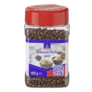 Horeca Select Pfeffer schwarz ganz - 165 g Dose