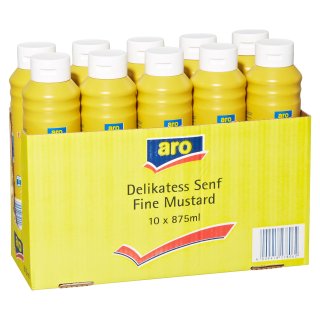 aro Tafelsenf mittelscharf - 10 x 875 ml Flaschen