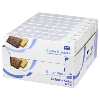 aro Schoko Kekse Vollmilch - 16 x 125 g Packungen