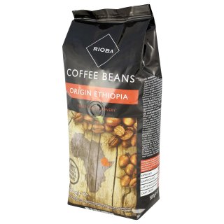 Rioba Coffee Beans Origin Ethiopia - 500 g Beutel