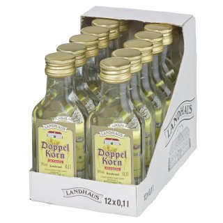 Landhaus Doppelkorn 38 % Vol. - 12 x 0,10 l Flaschen