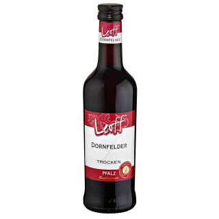 Leoff Dornfelder QBA trocken Rotwein - 12 x 0,25 l Flaschen