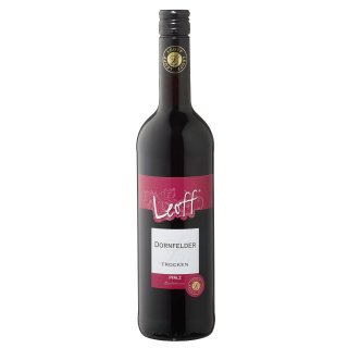 Leoff Dornfelder QbA Rotwein trocken - 0,75 l Flasche