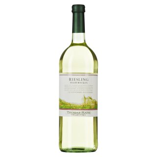 Thomas Rath Riesling QBA halbtrocken Weißwein - 6 x 1,00 l Flaschen