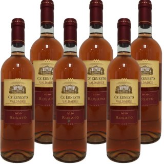 Ca Ernesto Valdadige Rosato DOC Rosewein trocken 11,5% vol. 6er Pack (6x0,75 Liter Flasche)